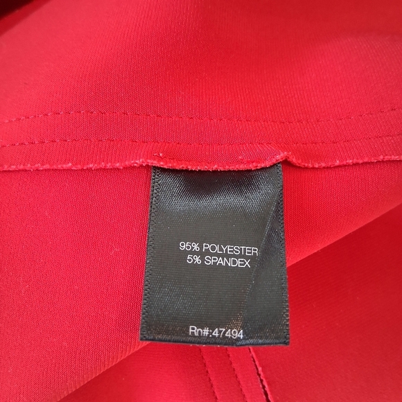 Norma Kamali Bold Red Blazer With Stripes Size Large - Picture 5 of 13